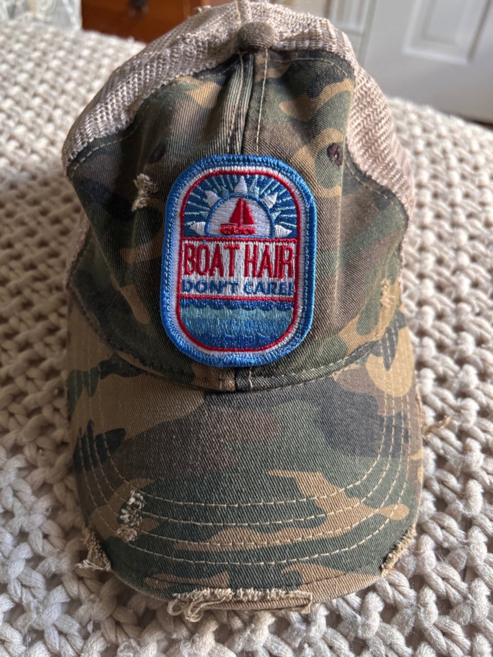 JUDITH MARCH Boat Hair Don't Care Snapback Trucker Hat